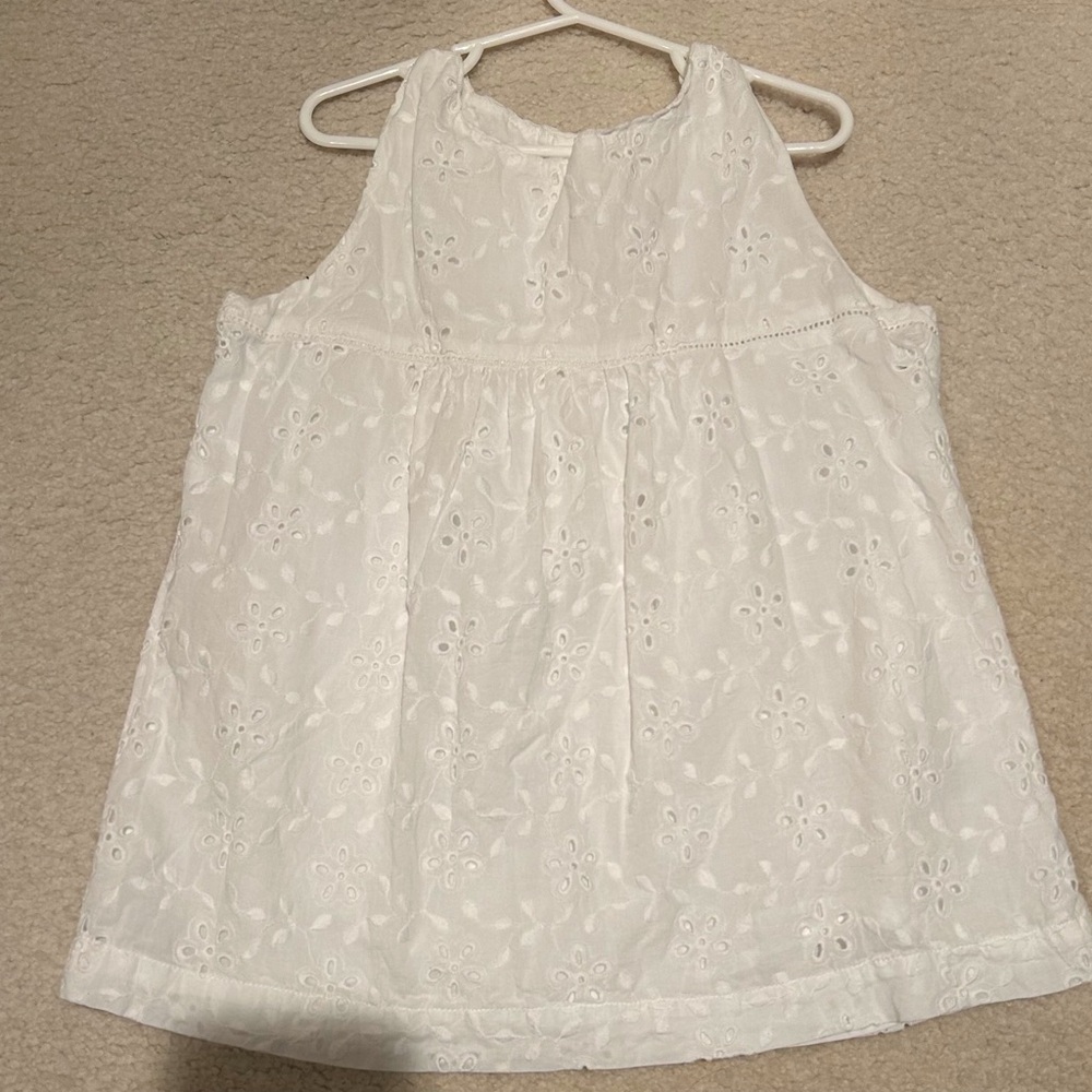 Gymboree eyelet white tank top